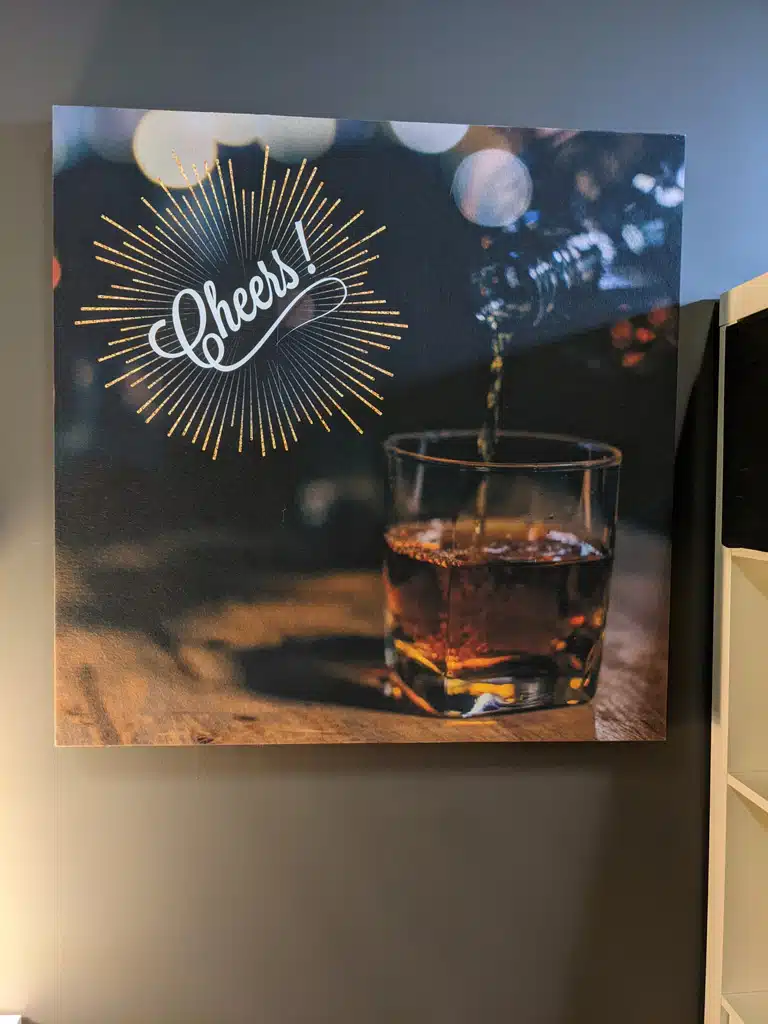 Custom photo wall art acoustic noise solutions