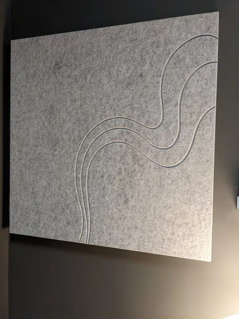 Custom fabric wall art acoustic noise solutions