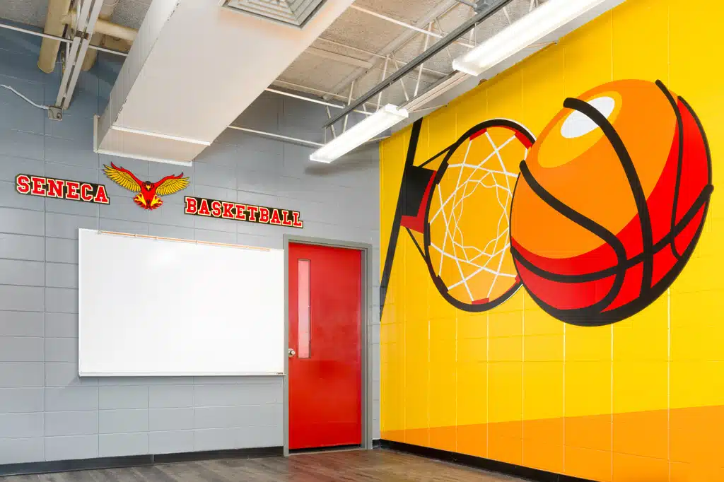 High School Locker Room Design by Nimlok Kentucky