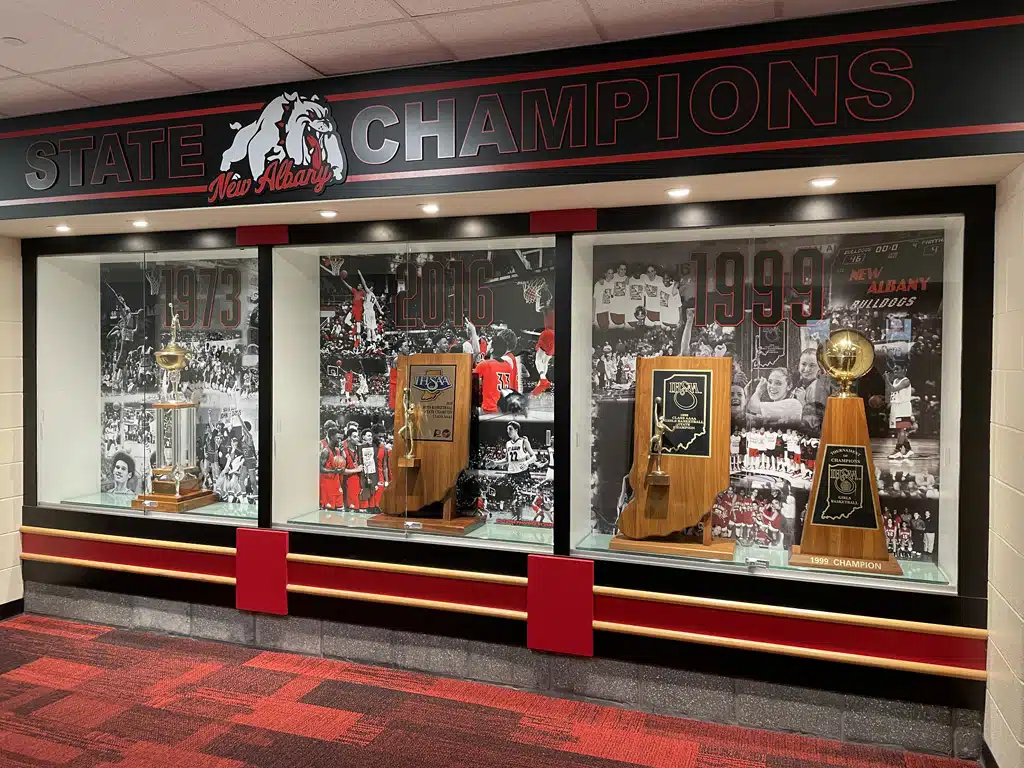 NAHS Trophy Full Wall Case by Nimlok Kentucky