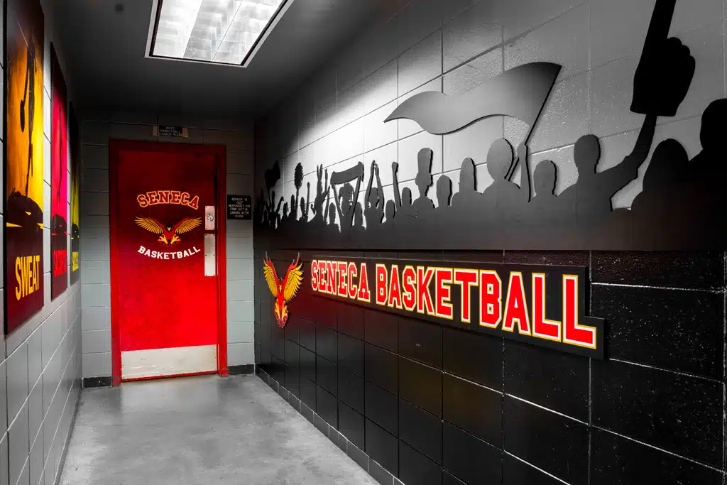 Seneca High School Basketball Gym Wall Art by Nimlok Kentucky