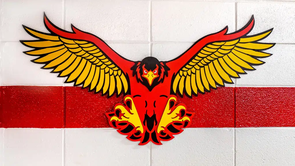 Seneca Hallway Wall Logo Mascot by Nimlok Kentucky
